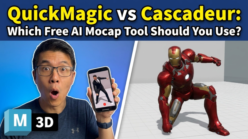 QuickMagic vs Cascadeur: Which Free AI Mocap Tool Should You Use?